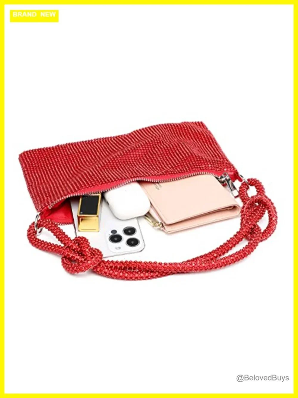 Shiny Diamond Handbag Tote Shoulder Evening Bag Rhinestone Polyester